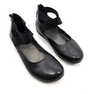 Josef Seibel women SZ 36 6 Black Leather Faye Flat Ballet Comfort Mary Jane
